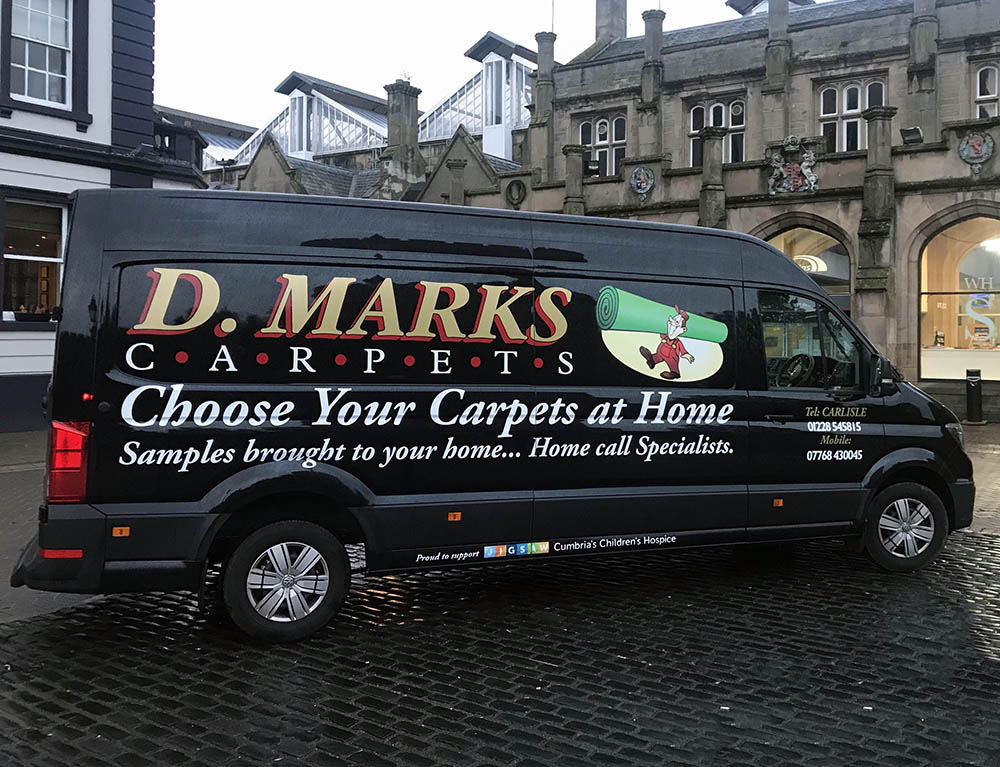 D mark carpets carlisle delivery van